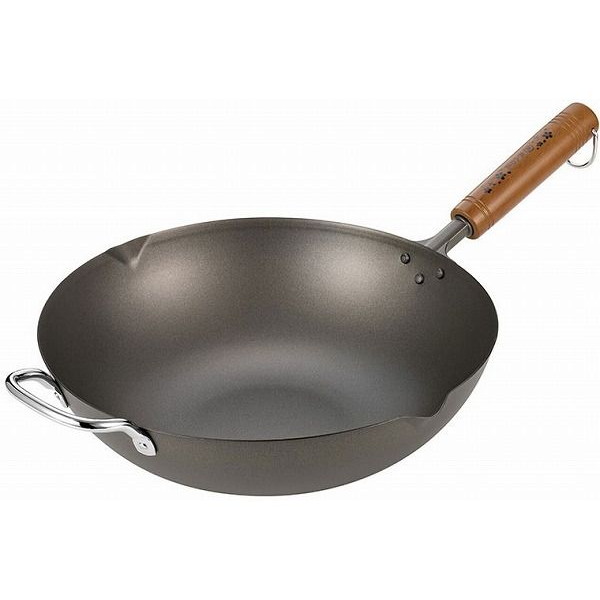 日本製 燕三条 チタン いため鍋30cm 両口付 (袋入り)(代引不可)【送料無料】
