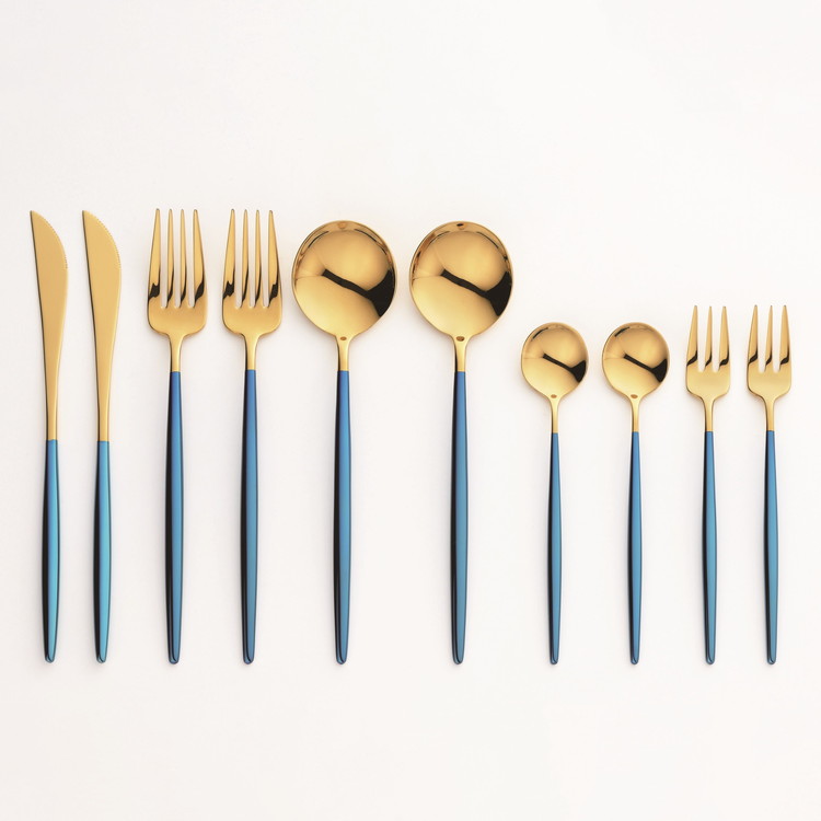 ポルト ディナーセット10pc(金めっき) スプーン フォーク ナイフ カトラリー キッチン用品 食器 調理器具 食器 グラス 箸 生活用品 生活雑貨 おしゃれ キッチン雑貨 来客用 新生活セット ギフト(代引不可)【送料無料】|リコメン堂