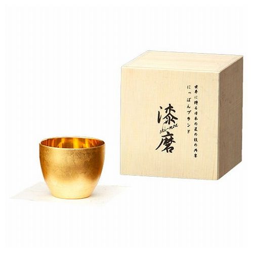ウチキ 漆磨 漆塗りカップ 箔衣 はくごろも ぐい呑 二重構造 内金メッキ SCW-GK801(代引不可)【送料無料】 7,856円