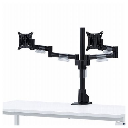 サンワサプライ 水平多関節液晶モニタアーム 左右2面 CR-LA1502BK(代引不可)【送料無料】｜リコメン堂