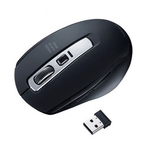 【5個セット】 サンワサプライ ワイヤレスブルーLEDマウス MA-WBL161BKX5(代引不可)【送料無料】｜リコメン堂