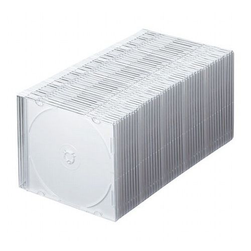 【5個セット 50枚×5 】 サンワサプライ Blu-ray・DVD・CDケース スリムタイプ・50枚セット・ホワイト FCD-PU50MWN2X5(代引不可)【送料無料】