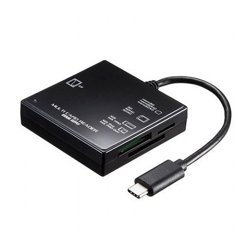 【5個セット】 サンワサプライ USB3.1 Type-C マルチカードリーダー ADR-3TCML40BKNX5(代引不可)【送料無料】｜リコメン堂