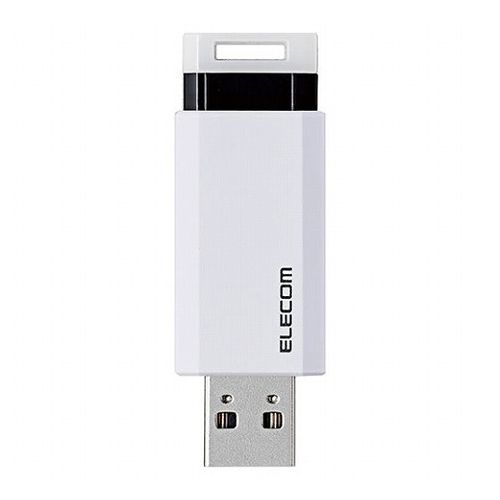 エレコム USB3.1 Gen1 対応 ノック式USBメモリ MF-PKU3128GWHX5(代引不可)