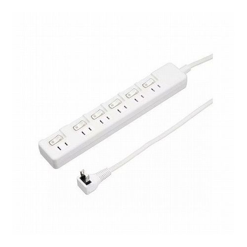 5個セット YAZAWA 6個口節電タップ3mホワイトH8S663WHX5(代引不可)【送料無料】 9,652円