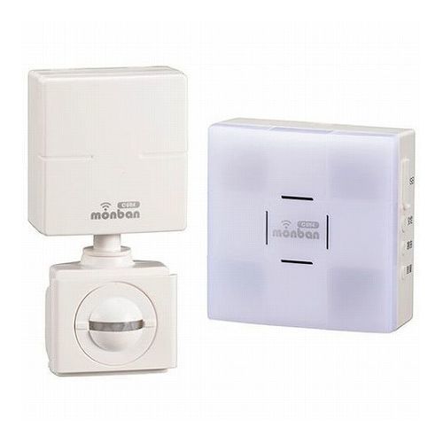 オーム電機 ワイヤレスチャイムセット 人感センサー送信機+光フラッシュ受信機 08-0524 OCH-SET24-BLUE(代引不可)【送料無料】