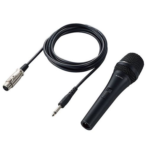 エレコム ダイナミックボーカルマイク Φ6.3mm HS-MC11BK(代引不可)