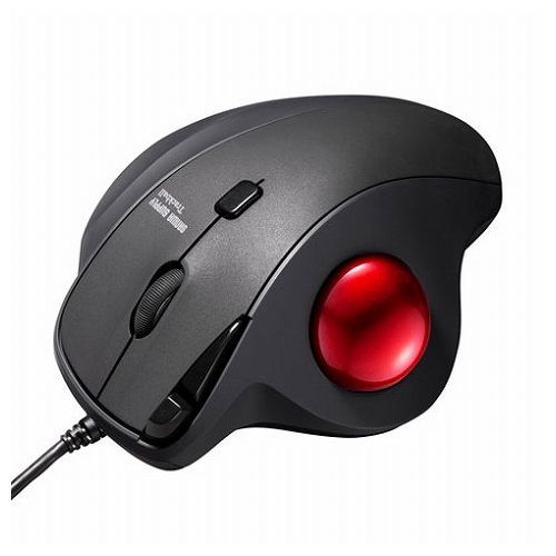 サンワサプライ 有線トラックボール(静音・5ボタン・親指操作タイプ) MA-TB184BK(代引不可)【送料無料】