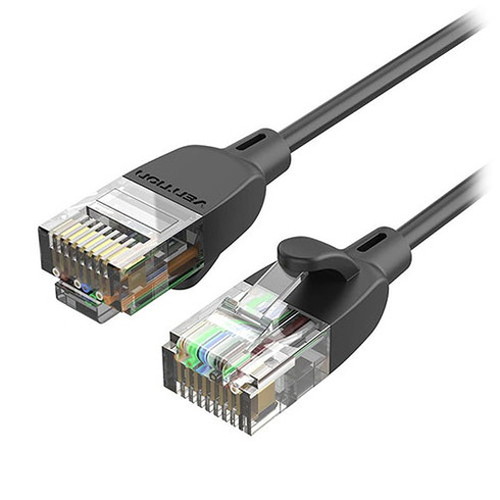 【10個セット】 VENTION CAT6a UTP LANケーブル スリム&ポータブル 1.5m Black IB-4540X10(代引不可)【送料無料】