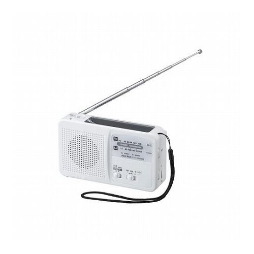 YAZAWA 手回し充電ラジオ ライト付 ホワイトBS901WH 家電 情報家電 ラジオ(代引不可)【送料無料】