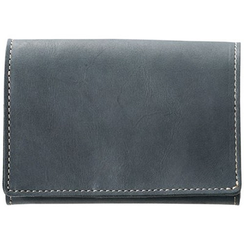 made in underground osaka.japan ヌメ革折り財布 ブルー K21082326 雑貨(代引不可)【送料無料】