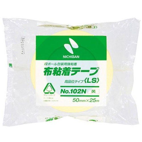 【5個セット】 ニチバン 布テープ102N 50×25 黄 NB-102N2-50X5 雑貨(代引不可)【送料無料】