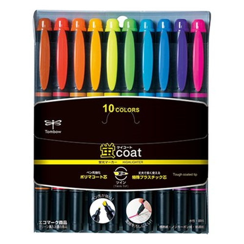 【10色×5セット】 トンボ鉛筆 蛍光マーカー 蛍コートセット Tombow-WA-TC10CX5 雑貨(代引不可)【送料無料】