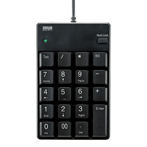 サンワサプライ USB2.0ハブ付テンキー NT-17UH2BKN【送料無料】