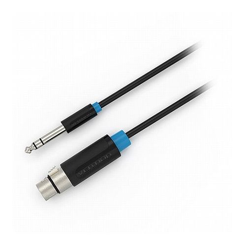 【5本セット】 VENTION 6.5mm Male to XLR Female オーディオケーブル 1.5m ブラック BB-5718X5(代引不可)【送料無料】