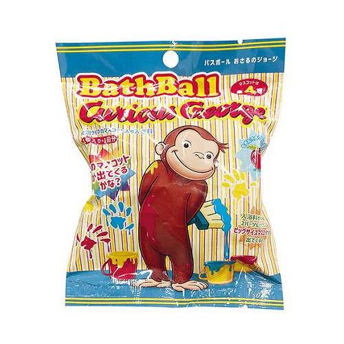 【1ケース(24個入)】 ノルコーポレーション バスボール 発泡タイプの入浴剤 おさるのジョージ2 YUN0401X24【送料無料】