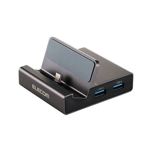 エレコム 6in1 スマホスタンド型ドッキングステーション 充電しながらスマホを大画面に投影 グレー DST-P060BPGY(代引不可)【送料無料】|リコメン堂
