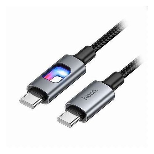 【5本セット】 hoco. U144 カラフルLED PD60Wケーブル RGBイルミネーション搭載 USB-C to USB-C ブラック U144-CC-BKX5(代引不可)【送料無料】