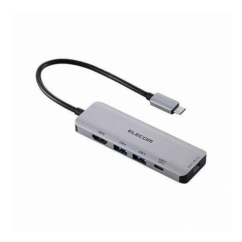 エレコム USB Type-C(TM)5in1ドッキングステーション (20W 出力対応) DST-051BPSV(代引不可)【送料無料】