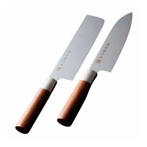 濃州孫六作 和包丁2点セット クロム口輪 K60703828(代引不可)【送料無料】