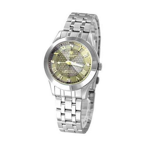 J.HARRISON レディースウォッチ 4石天然ダイヤモンド付・ソーラー光発電電波婦人用時計 ゴールド J.H-082A-LGD【送料無料】|リコメン堂