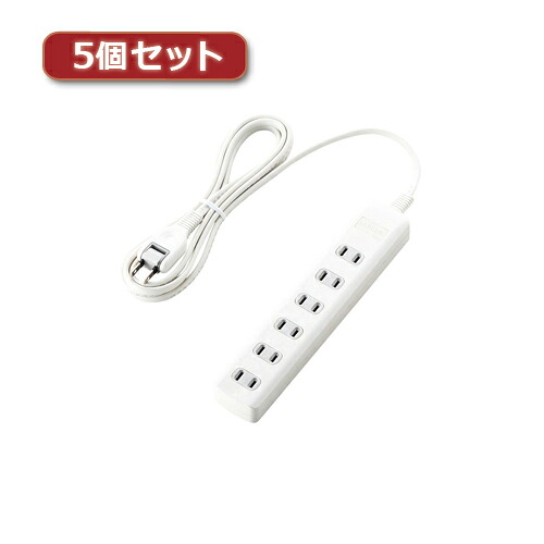 【5個セット】エレコム 雷ガードタップ T-K1A-2625WH T-K1A-2625WHX5(代引不可)【送料無料】|リコメン堂