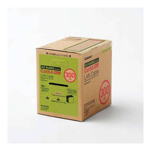 elecom エレコム LANケーブル/CAT6A対応/EU RoHS指令準拠/コネクタ無し/単線/ドラム/300m/ホワイト LD-GPAL/WH300RS(代引不可)【送料無料】