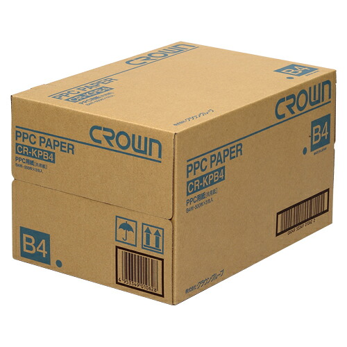 クラウン コピー用紙 B4 500枚×5包 1 梱 CR-KPB4-W 文房具 オフィス 用品【送料無料】
