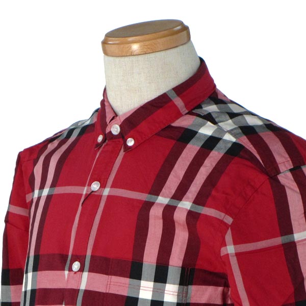 red burberry mens shirt