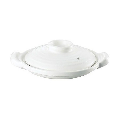 耐熱素焼浅型土鍋 白塗 16cm カンダ 453184【送料無料】