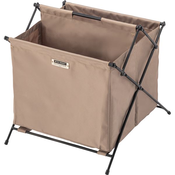 フォールディング バスケット S 約幅36.5×奥行40×高さ37.5cm ベージュ スチール リビング収納 インテリア家具 完成品 4,176円