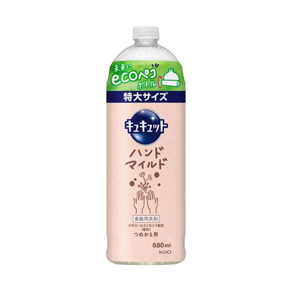 （まとめ） 花王 キュキュットハンドマイルド カモミールの香り つめかえ用 680mL 1本 【×10セット】