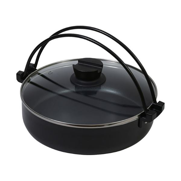 楽天市場】おうち御膳 ふっ素加工IH対応ガラス蓋付すきやき鍋26cm HB