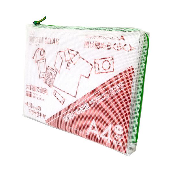 （まとめ） サクラクレパスノータム クリアー A4タイプ マチ付 グリーン UNCM-A4#29 1個 【×5セット】
