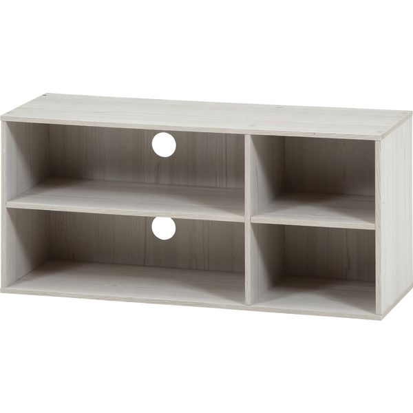 TVラック 約89cm幅 ホワイトウォッシュ 組立品【代引不可】