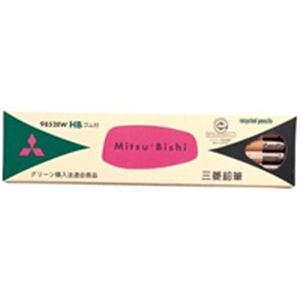 （まとめ）三菱鉛筆 リサイクル鉛筆 K9852EW HB 12本 【×5セット】 (代引不可)