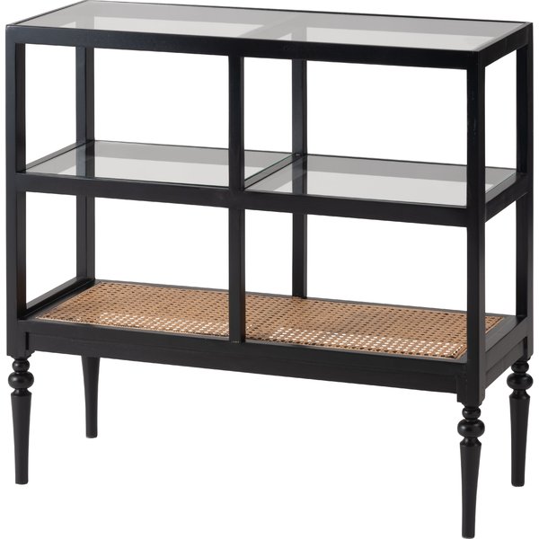 取付無料！ブラックスチールフレーム ガラス天板 スタイリッシュオープンシェルフ✨ 取付無料！ブラックスチールフレーム ガラス天板 スタイリッシュ