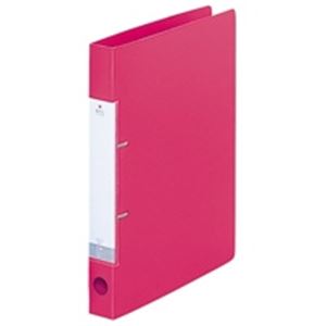 (業務用10セット) LIHITLAB D型リングファイル 【A4/2穴】 タテ型 G2220-3 34mm 赤 (代引不可)