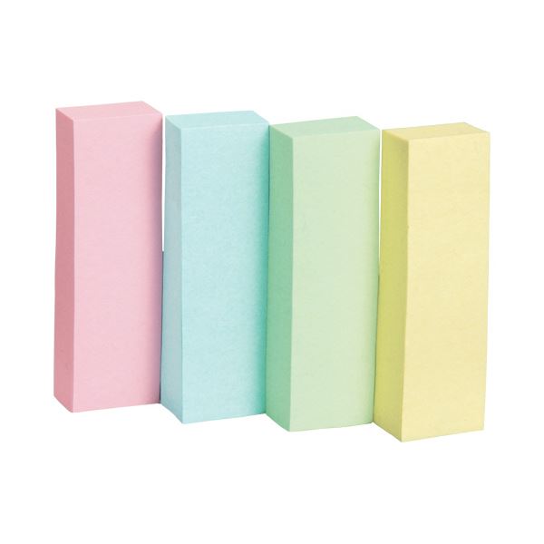 （まとめ）TANOSEE ふせん 50×15mm4色混色1セット(100冊：20冊×5パック)【×3セット】 (代引不可)