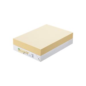 (まとめ) TANOSEE αエコカラーペーパーII B4 クリーム 1冊(500枚)