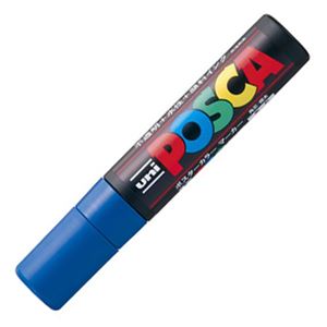 （まとめ） 三菱鉛筆 水性マーカー ポスカ 極太角芯 青 PC17K.33 1本 【×20セット】 (代引不可)