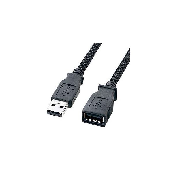 (まとめ)サンワサプライ ナイロンメッシュUSB2.0ケーブル KU20-NM20ENK【×5セット】 (代引不可)
