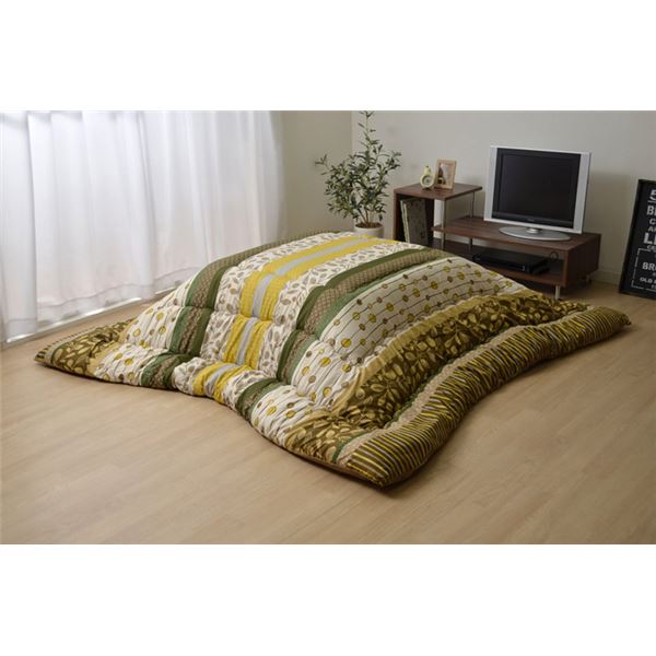 軽量 こたつ布団 【ブラウン 約205cm×245cm】 洗える 長方形 ピーチスキン 〔リビング〕 (代引不可)|リコメン堂