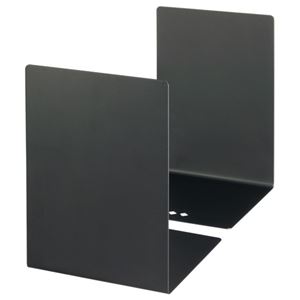 （まとめ） TANOSEE ブックエンド L型 大 ブラック 1組（2枚） 【×5セット】 (代引不可)