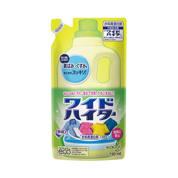 お得な特別割引価格） まとめ 花王 ワイドハイター つめかえ用 720ml 1個