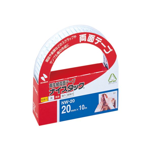 (まとめ) ニチバン ナイスタック 再生紙両面テープ 大巻 20mm×10m NW-20 1巻 【×15セット】 (代引不可)