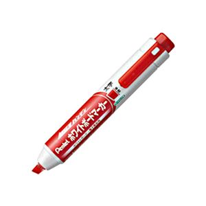 （まとめ） ぺんてる ノック式ハンディ ホワイトボードマーカー 太字平芯 赤 MWXN6M-B 1本 【×30セット】 (代引不可)