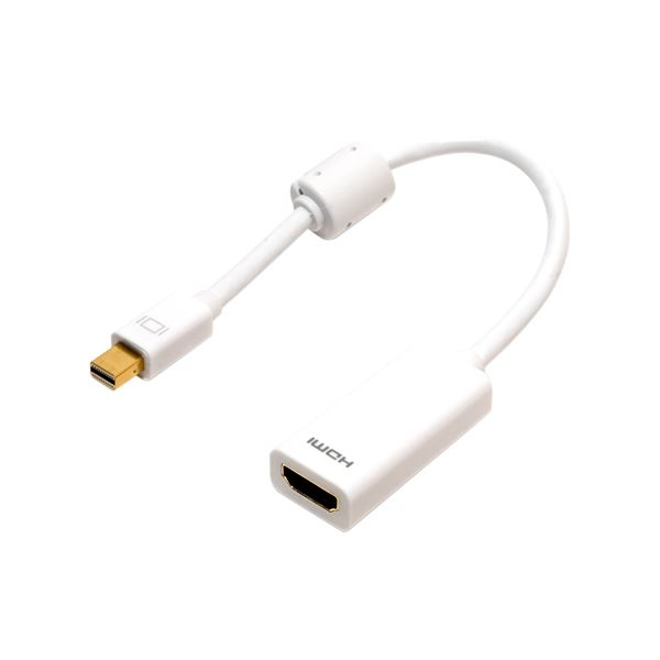 （まとめ） ミヨシ FullHD対応 miniDisplayPort-HDMIアダプタ ホワイト DPA-2KHD／WH 【×3セット】 (代引不可)