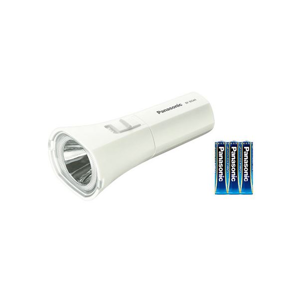 （まとめ） パナソニックコンシュ LED懐中電灯 ホワイト【×5セット】 (代引不可)
