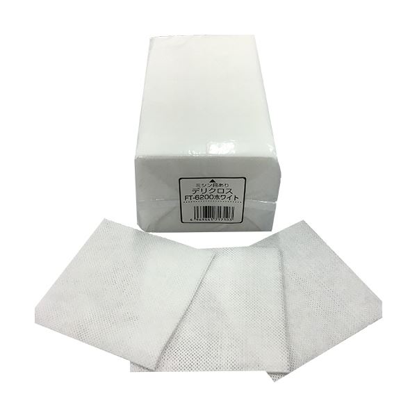 （まとめ）東京メディカル デリクロス 20×20cm ホワイト FT-6200 1パック（100枚）【×10セット】 (代引不可)